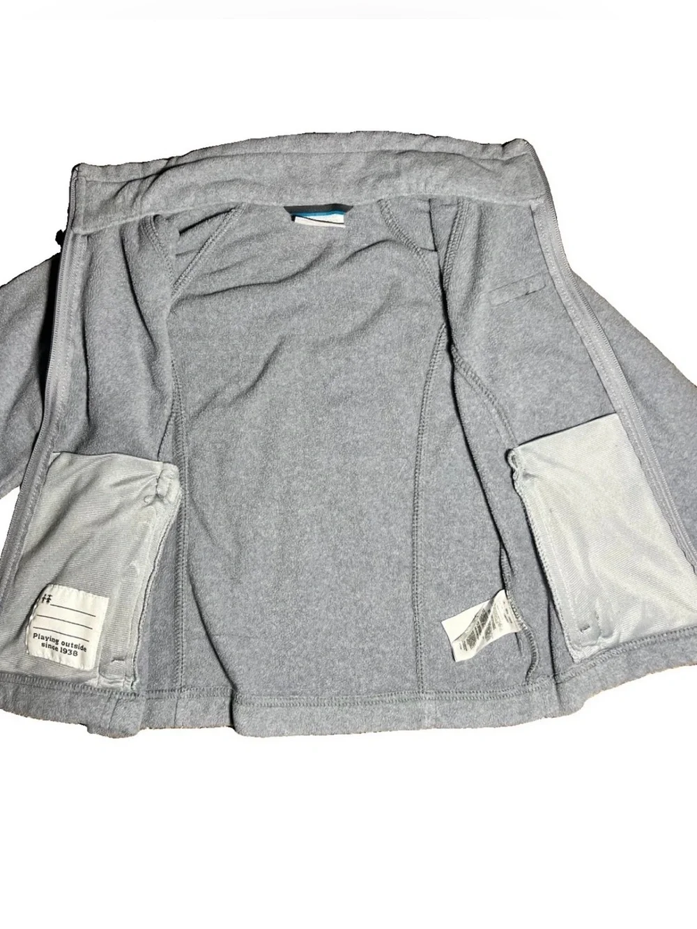 Columbia Kid’s Unisex Fleece Zip Up Sweater Size XS Gray